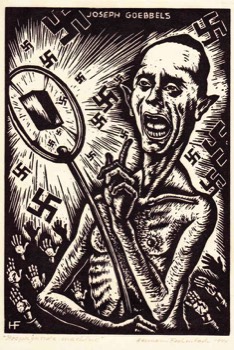  Propaganda Machine Joseph Goebbels. Signed and dated 1944 