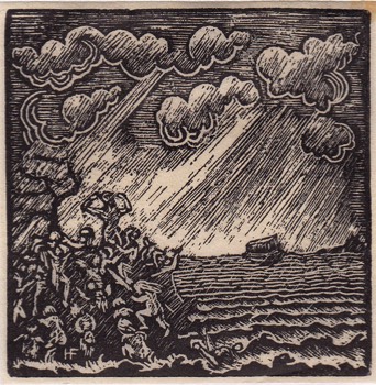  THE FLOOD c. 1930. 64 x 67 mm. Genesis 