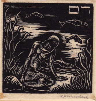  BLOOD. Wood engravings cut c. 1930. 61 x 61 mm. 